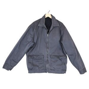 Hurley Y2K Washed Out Grey Twill Jacket XL Surf Skate Workwear Streetwear